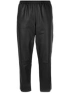 Drome Cropped Leather Trousers - Black