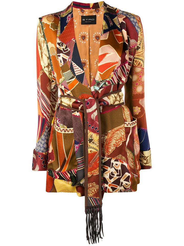 Etro Belted Jacket - Brown