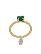 Wouters & Hendrix Green Agate Ring - Gold