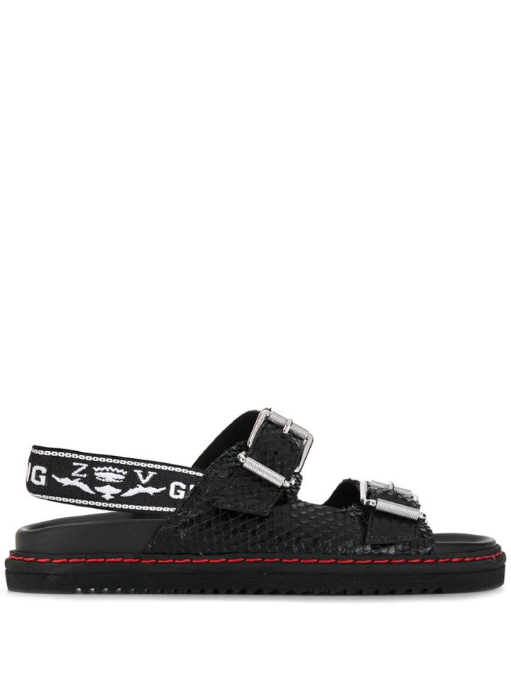 Zadig & Voltaire Alpha Grunge Sandals - Black