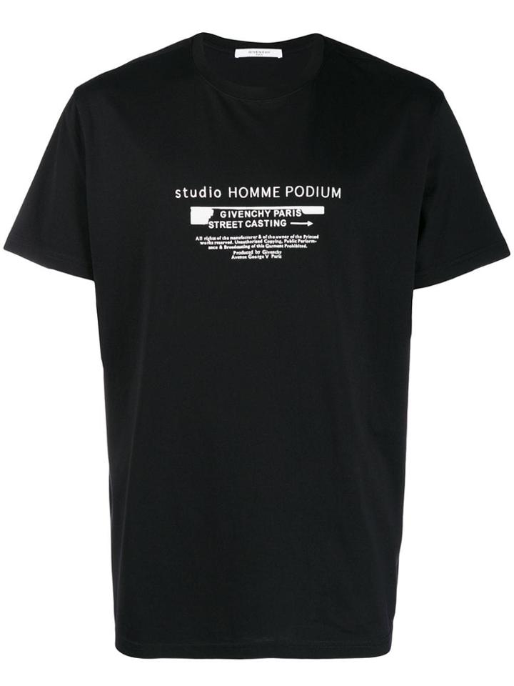 Givenchy Studio Homme Podium Printed T-shirt - Black