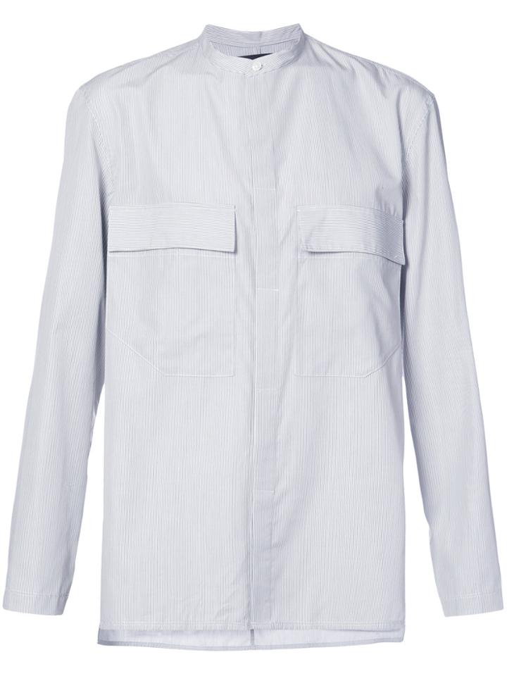 Siki Im Striped Cargo Monk Shirt - White