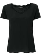Twin-set Frayed Neck T-shirt - Black