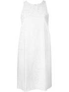 Vince Burn Out Jacquard Dress, Women's, Size: 8, White, Silk/cotton