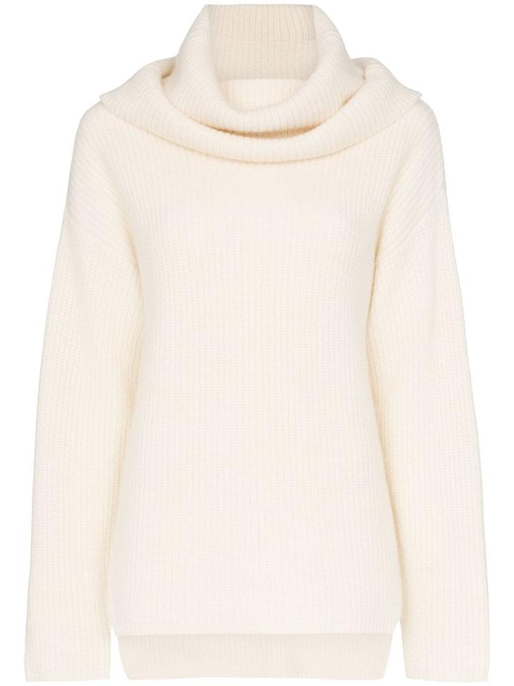 Joseph Cashmere Turtle Neck Jumper - Neutrals
