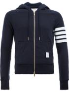 Thom Browne Zipped Hoody, Size: 44, Blue, Cotton
