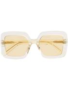Courrèges Eyewear Tinted Square Sunglasses - Yellow