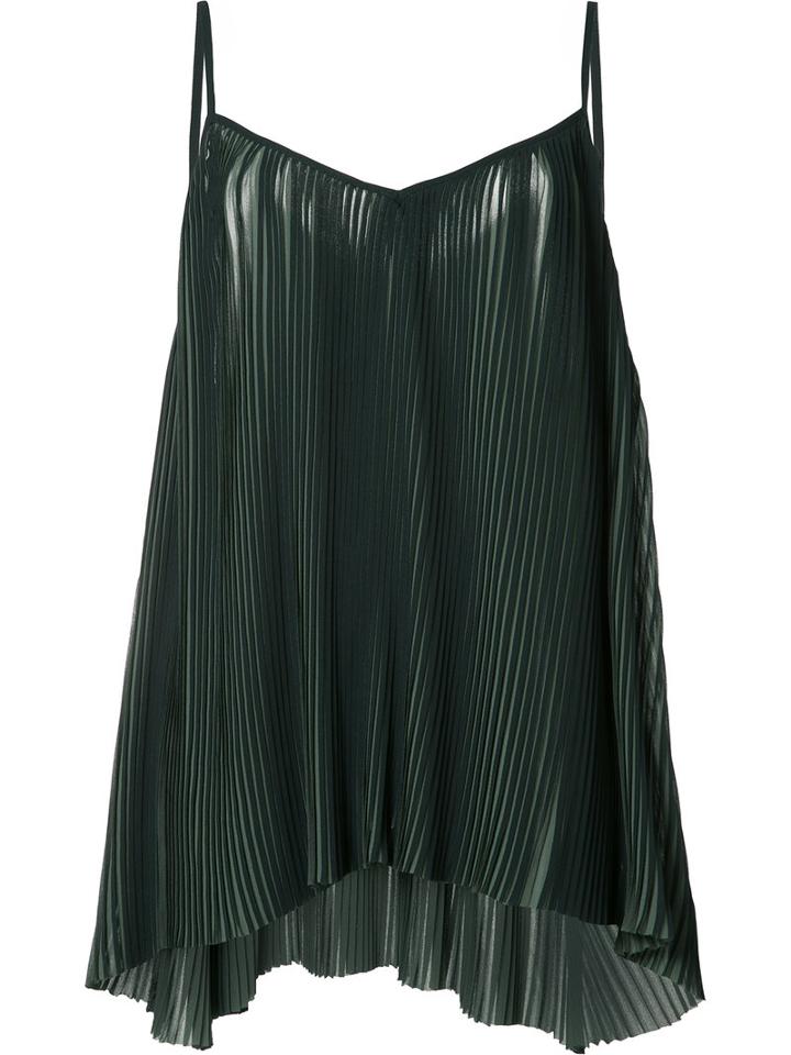 Just Female Pleated Cami, Women's, Size: Small, Green, Polyester
