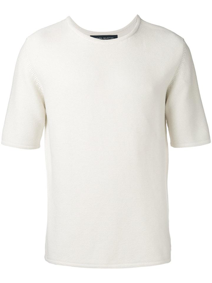 Natural Selection Short Sleeve Tennis Sweater, Men's, Size: Large, White, Cotton