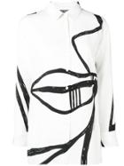 Salvatore Ferragamo 'visage' Print Shirt - White