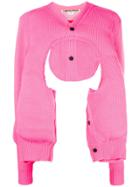 Comme Des Garçons Cut-out Sweater - Pink