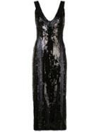 Galvan Sequinned Cocktail Dress - Black