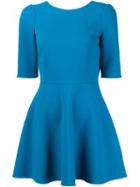 Dolce & Gabbana Flared Mini Dress, Women's, Size: 42, Blue, Silk/spandex/elastane/virgin Wool