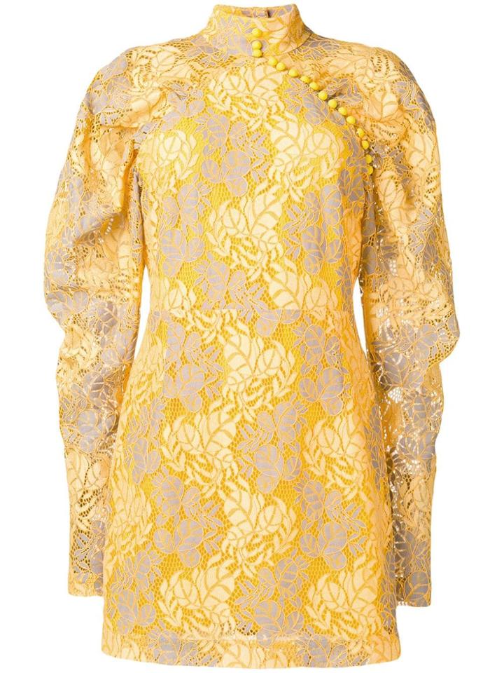 Rotate Amber Floral Dress - Yellow
