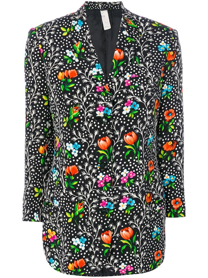 Versace Vintage Floral Dots Jacket - Multicolour