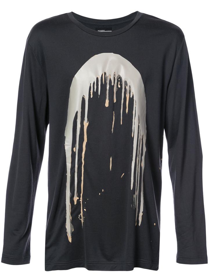 Rochambeau Drip Print Longsleeved T-shirt - Grey