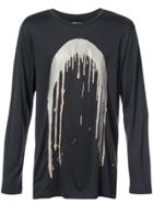 Rochambeau Drip Print Longsleeved T-shirt - Grey