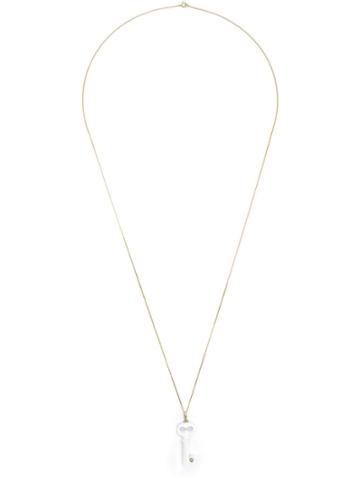 Kristin Hanson Diamond Detail Key Necklace - White