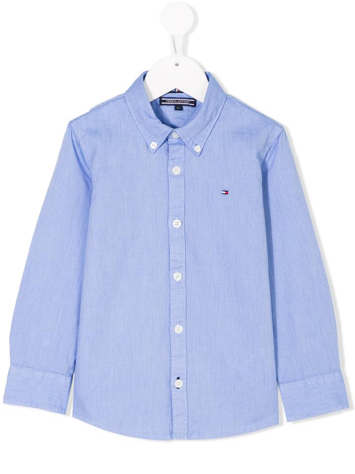 Tommy Hilfiger Junior - Classic Shirt - Kids - Cotton - 5 Yrs, Blue