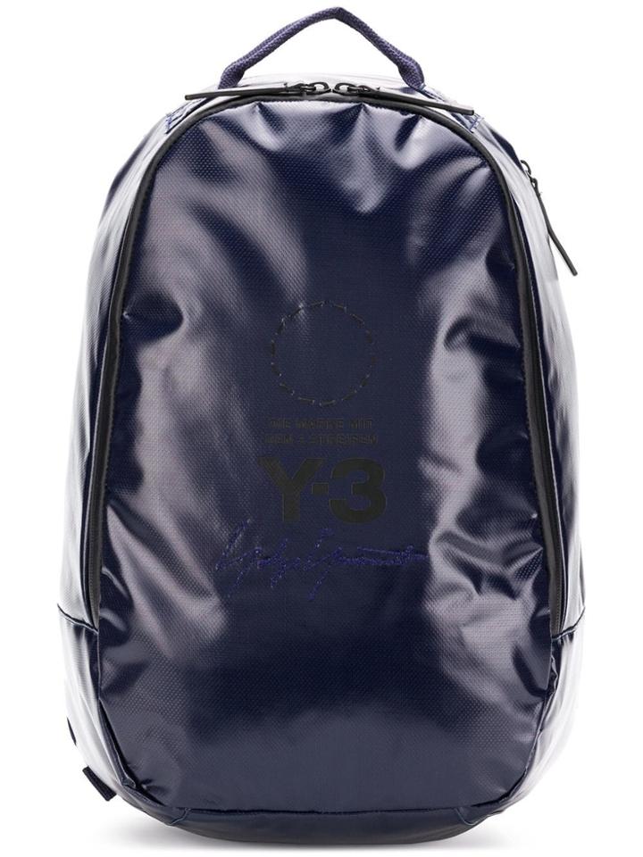 Y-3 Logo Detail Backpack - Blue
