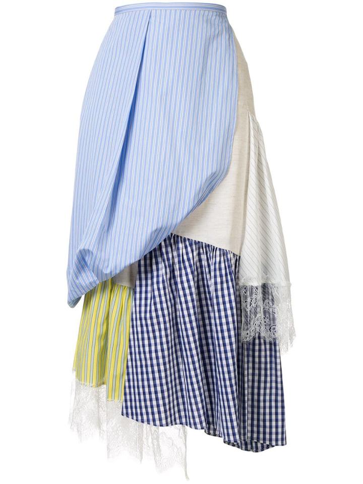 Enföld Draped Long Skirt - Blue