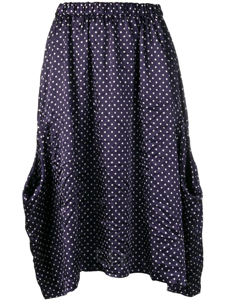 Comme Des Garçons Comme Des Garçons Polka Dot Midi Skirt - Blue