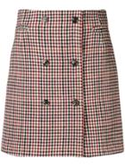 Mauro Grifoni Checked Short Skirt - Nude & Neutrals