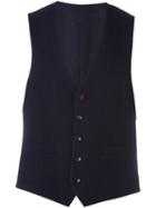 Lardini Jacquard Waistcoat, Men's, Size: 52, Blue, Cotton/wool