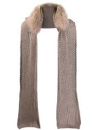 Max Mara Chunky Knit Wool Scarf - Grey