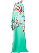 Emilio Pucci La Villa Print One Shoulder Dress - Green