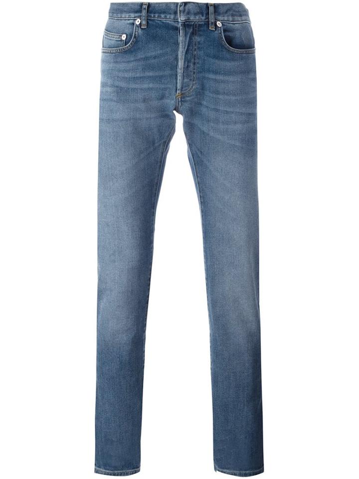 Dior Homme Slim Fit Jeans, Men's, Size: 29, Blue, Cotton/polyester/spandex/elastane
