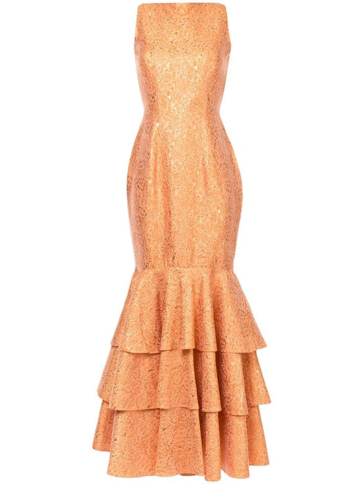 Bambah Double Ruffle Gown - Yellow