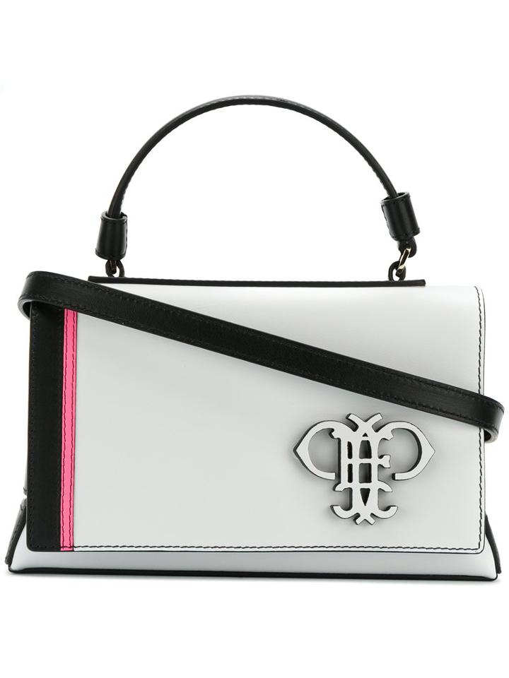 Emilio Pucci - Logo Embroidered Tote - Women - Calf Leather - One Size, White, Calf Leather