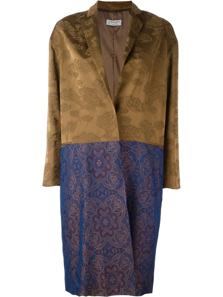Alberto Biani Contrasting Panel Coat