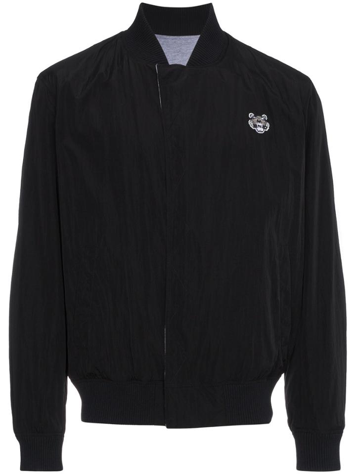 Kenzo Tiger Embroidered Reversible Bomber Jacket - Black