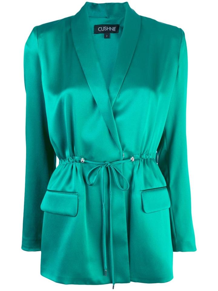 Cushnie Drawstring Blazer - Green
