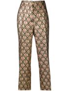 Rochas Print Mosaic Chino Trousers - Metallic