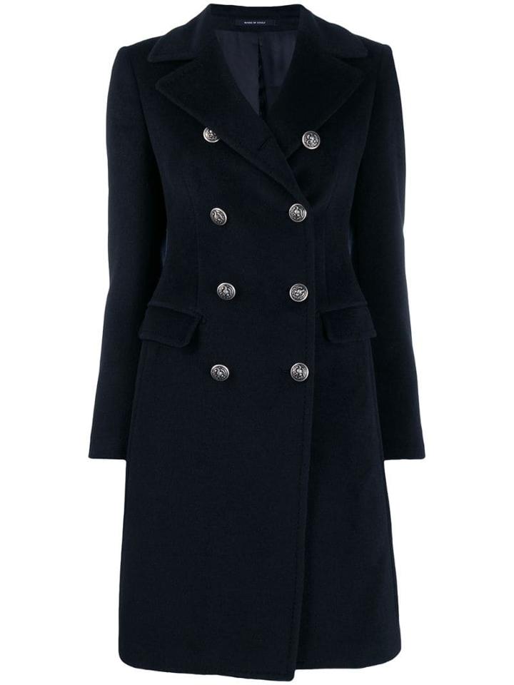 Tagliatore Double-breasted Midi Coat - Blue