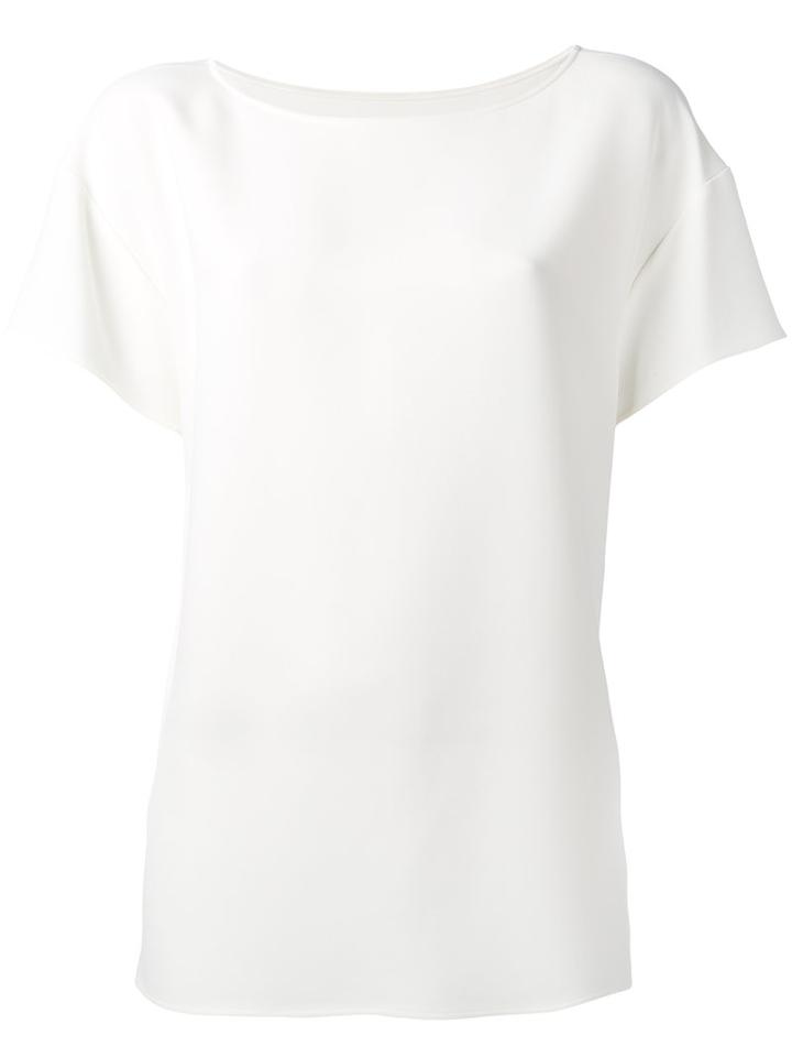 Dolce & Gabbana - Round Neck Top - Women - Spandex/elastane/acetate/viscose - 40, White, Spandex/elastane/acetate/viscose