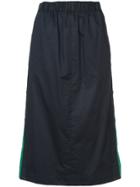 Tibi Side Stripe A-line Skirt - Blue