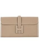 Hermès Pre-owned Jige Elan H Logos Clutch Hand Bag - Brown