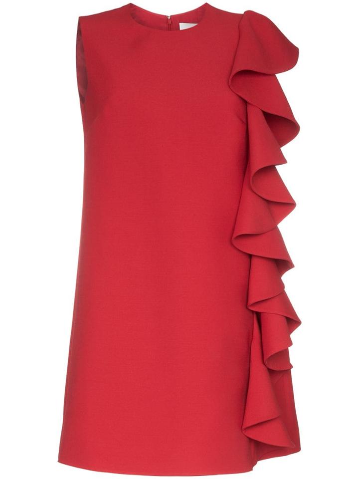 Valentino Ruffle-trimmed A-line Mini Dress - Red
