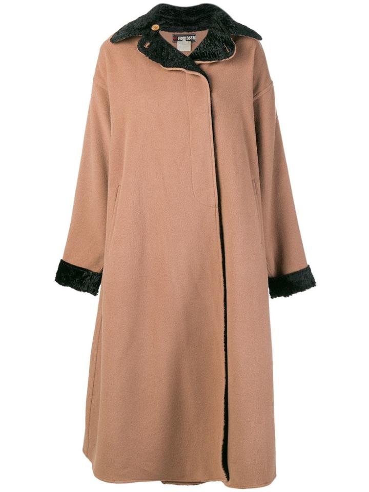 Fendi Vintage Boxy Long Coat - Brown