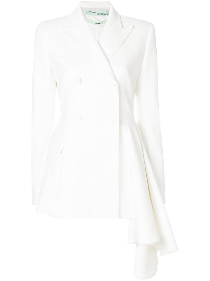 Off-white Asymmetric Double-breasted Blazer - Black