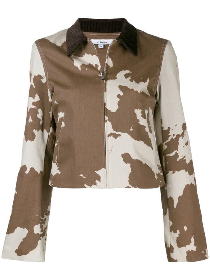 Miaou Cow Print Kai Jacket - White
