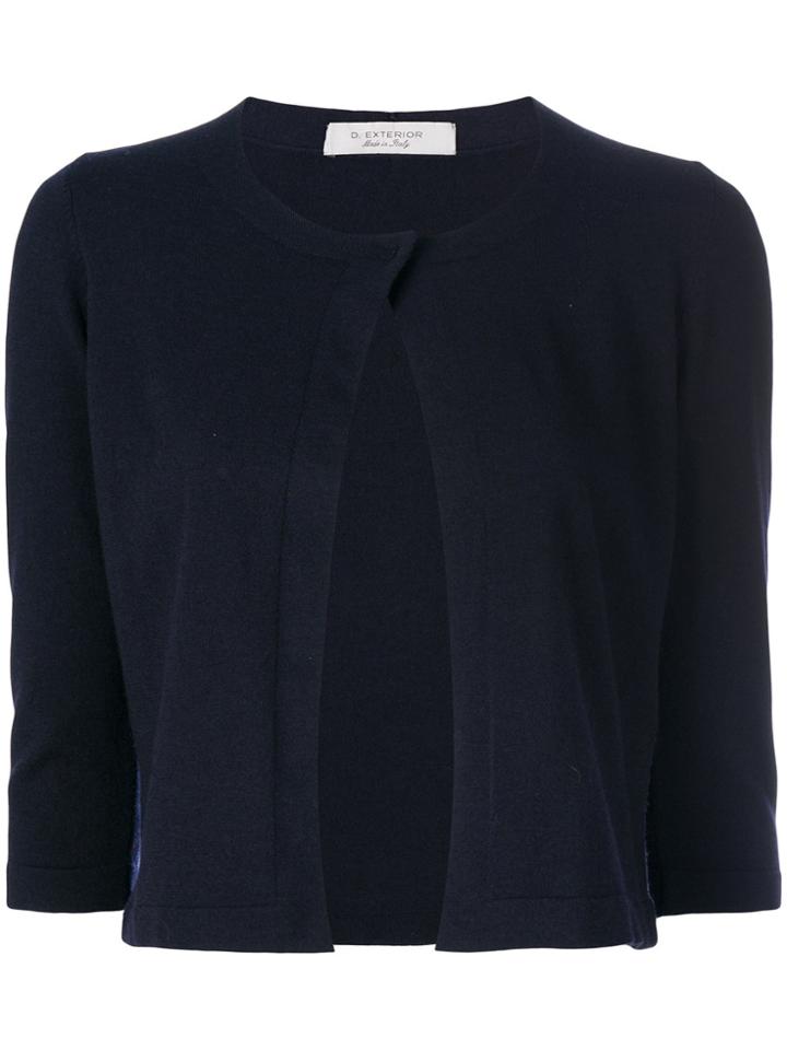 D.exterior Cropped Cardigan - Blue