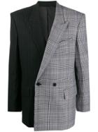 Juun.j Contrast Double-breasted Blazer - Black