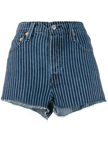 Levi's Striped Short Shorts - Blue