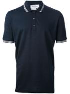 Salvatore Ferragamo Contrast Trim Polo Shirt, Men's, Size: Xxl, Blue, Cotton