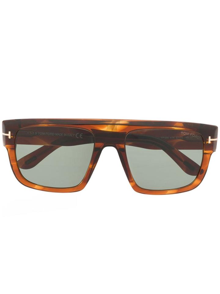 Tom Ford Eyewear Square Frame Tortoiseshell Sunglasses - Orange